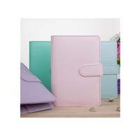 Macaroon A5 Größe PU Leder 6 Ring Binder Spiral Notebook Loslose linke Agenda Planer Organizer Briefpapier A6 Notizblock