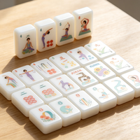 Ensemble de Mahjong Américain en Acrylique Premium, 160 Tuiles, Design Artistique Exquis, Kit de Mahjong pour Joueurs, Cadeau de Vacances pour Femmes