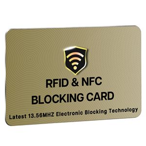 Carte de protection RFID personnalisée anti-piratage NFC pour cartes bancaires sans contact (crédit/débit) - Product Image 1