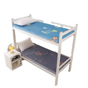 플란넬 소재 매트리스 커버 얇은 매트리스 커버 지퍼 가정 따뜻한 학생 기숙사 이층 침대 소프트