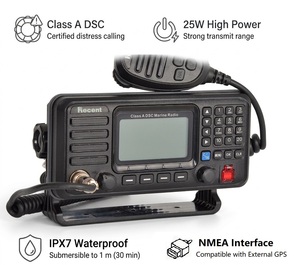Radio de communication <span class=keywords><strong>marine</strong></span> professionnelle RS-510M VHF, best-seller, étanche IPX7, classe A DSC, 25W, montage fixe - Product Image 3