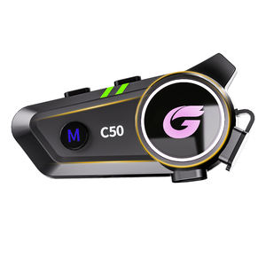 C50 헬멧 인터콤 오토바이 헤드셋 V5.3 다채로운 조명 <span class=keywords><strong>IP67</strong></span> 방수 - Product Image 3