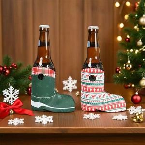 Enveloppes de tasses en forme de botte de Noël au toucher doux, confortables et sécurisées, kits d'outils promotionnels - Product Image 1