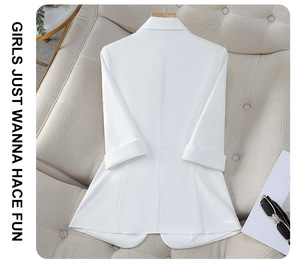 Blusa Casual de Manga Tres Cuartos para Mujer, Color Sólido, Estilo Delgado y Moderno - Product Image 6