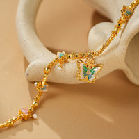 Collier pendentif papillon en alliage de zircon TANGPEI, bijoux de mode