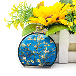 도매 주문을 받아서 만들어진 미니 금속 구조 포켓 거울 양면 휴대용 사용자 정의 로고 판촉 품목 내구성 - Product Image 3