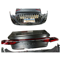 Versión Mejorada de Nuestro Kit Más Vendido, para Audi A8 Facelift, Parachoques Delantero y Trasero, Faros LED, Parrilla, Alerón Trasero, Duradero y Robusto