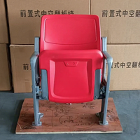 Chaises de stade avec accoudoirs et porte-gobelets, chaise pliante montée sur socle, siège de stade