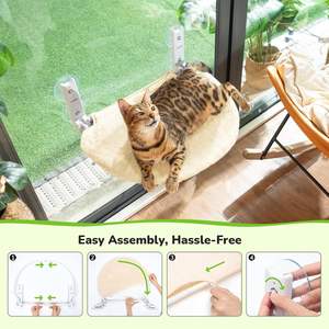 Hamaca para Gatos Colgante con Fuerte Succión, Columpio para Mascotas, Hamaca Desmontable para Ventana, Cama Colgante para Vidrio - Product Image 4