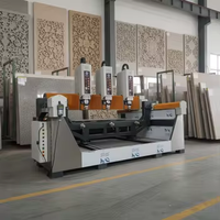 Fresadora CNC de Tres Cabezales JK-9010 para Grabado en Piedra/Granito/Mármol/Piedra Arenisca/Travertino/Pizarra/Cuarzo, con Control PLC y Motor de Engranajes, Nueva