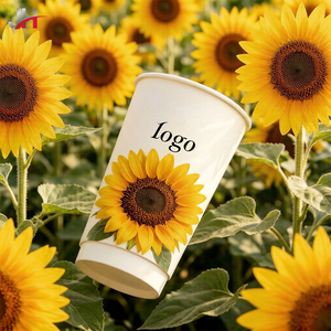 Bicchieri di Carta Personalizzati con Logo Stampato 290ml-650ml, Tazze a Doppia Parete Usa e Getta per Bevande Calde - Product Image 1