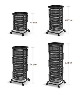 Carrito de empuje, estante de cocina, carrito de mano para verduras, cesta de acero al carbono, almacenamiento de aperitivos, organizador de Dios - Product Image 6