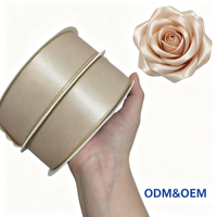 Ruban en satin double face écologique de 1,5 pouce et 100 yards, ruban floral de luxe pour fleurs préservées, emballage cadeau, bouquet de mariage
