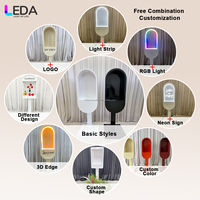 LEDA Ventes Flash : Cabine Téléphonique Audio Lumineuse LED Beige pour Livre d'Or – Idéale pour Décoration de Mariage et Événements