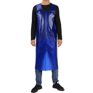 Tablier en PVC imperméable et résistant à l'huile pour la cuisine et le travail, couleur unie, taille adulte - Product Image 5