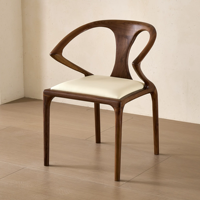 Chaise en bois de frêne au design moderne, siège en PU, chaise de café, salon, restaurant, chaise de salle à manger en bois