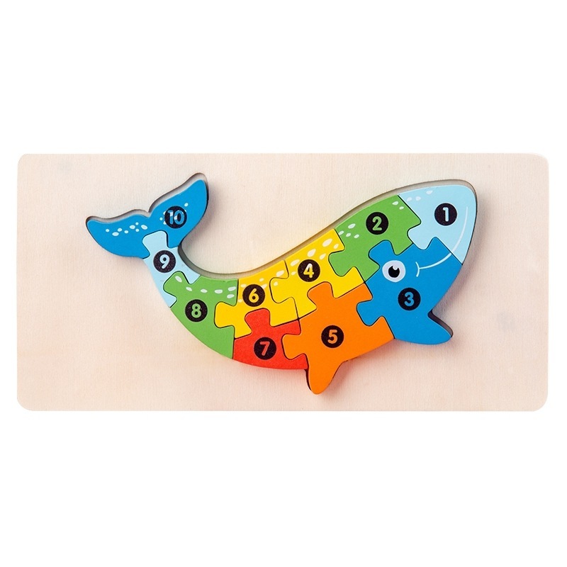 Puzzle-stereoscopico a forma di balena