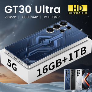 Smartphone GT30 Ultra 5G LTE de haute qualité, vente chaude, réglage automatique, écran HD 7,3 pouces, 16 Go + 1 To, processeur Déca-Core, reconnaissance faciale, Android 14 - Product Image 6