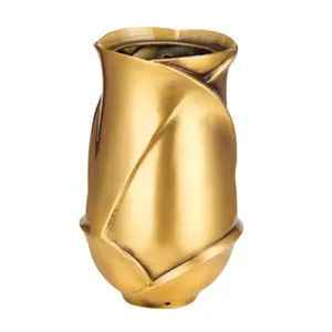 アンティークスタイルの金属真鍮花瓶真鍮重力ダイカスト葬儀アクセサリー