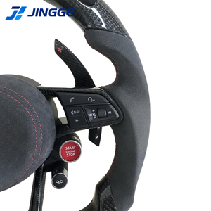 Volant en cuir carbone LED amélioré pour <span class=keywords><strong>Audi</strong></span> RS5 A6 A3 RS6 <span class=keywords><strong>RS4</strong></span> S3 S4 TT R8, entièrement en cuir - Product Image 5