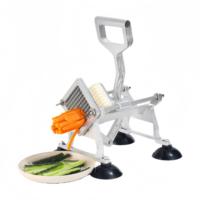 Machine à couper les légumes manuelle en acier inoxydable portable avec fonction d'aspiration - Facile à utiliser et efficace