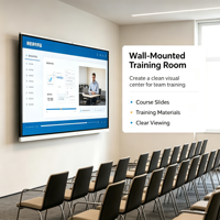 Tableau blanc interactif intelligent LCD tactile infrarouge 4K de 98 pouces, 20 points, Android Windows, pour réunions et éducation