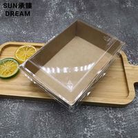 Boîte à sandwich en carton avec couvercle pour hot-dog, hamburger, hot-dog coréen, avec logo