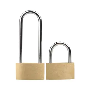 Khóa Pad Công Nghiệp 40Mm Thép Dài Shackle Brass Padlock Với 3 Phím