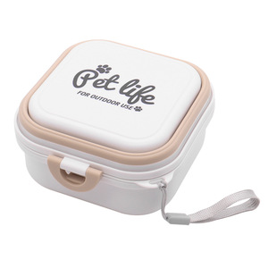 Xách Tay Vật Nuôi Du Lịch Thực Phẩm Lưu Trữ <span class=keywords><strong>Container</strong></span> 2 Trong 1 Đôi Silicone Đóng Mở Gấp Vật Nuôi Con Chó Thực Phẩm Nước Bát - Product Image 6