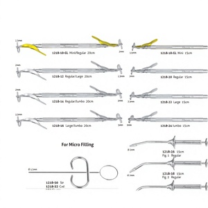 Portaamalgama dental de acero inoxidable de doble extremo, jeringa tipo pistola para material restaurador, émbolo, instrumentos para microllenado - Product Image 1
