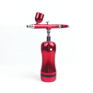 Kit de pistolet de pulvérisation à air comprimé rouge et noir, gobelet de 1L, pneumatique, pour la réparation de meubles, la coloration de gâteaux, l'artisanat - Product Image 1