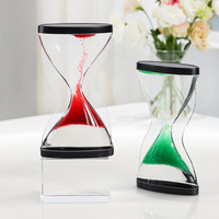 Entonnoir à eau liquide en plastique, minuteur, horloge à sable, sablier en acrylique coloré ABS, artisanat