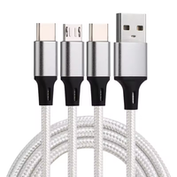 Câble USB multifonctionnel 3 en 1, charge rapide, 3A, coloré, prix avantageux, pour téléphone portable et ordinateur