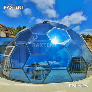 RAXTENT - Domo Geodésico Hexagonal de Vidrio de 6 Metros para Glamping, Instalación Rápida para Sitios de Campamento - Product Image 1