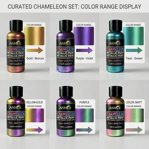 <span class=keywords><strong>Peinture</strong></span> caméléon ASHUE, 50 ml chacune, kit de 6 couleurs, <span class=keywords><strong>peinture</strong></span> acrylique à changement de couleur, avec service de couleur personnalisée, fabriqué en Chine - Product Image 2