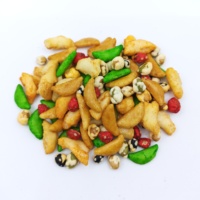 Snacks de Arroz Kakinotane Salados, Horneados y Fritos, con Frijoles Surtidos Recubiertos, para Marca Privada OEM
