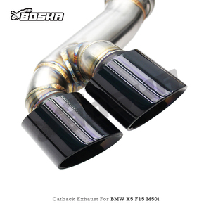 Sistema de Escape Catback Personalizado con Válvula para X5 F15 M50i 4.4TT 2014-2018, Boska Racing, Alto Flujo, Acero Inoxidable, Silenciador - Product Image 6