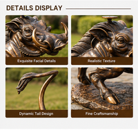 Sculpture en bronze grandeur nature de sanglier sauvage BSA, statue réaliste de sanglier coulé à la main pour zoo, jardin de villa et site touristique