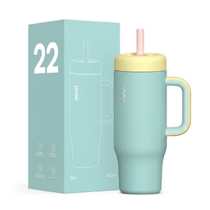 Botella de <span class=keywords><strong>Agua</strong></span> Personalizada Hong Ling con Logotipo, con Pajita, <span class=keywords><strong>a</strong></span> Prueba de Polvo, Portátil para Viajes, Vaso Aislado con Protección Patentada - Product Image 1