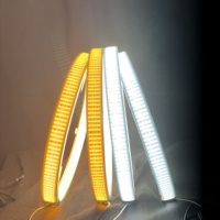 Luz LED de Anillo para Rueda Lumina de 12 Filas, Doble Color Blanco Ámbar, 17 Pulgadas, 12V, IP67, para Decoración de Autos, Camionetas, SUV y Vehículos Todoterreno