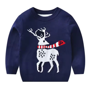 Pull à col roulé pour enfants avec motif dinosaure, en coton chaud, décontracté, pour l'hiver, le printemps, l'automne et Noël - Product Image 1