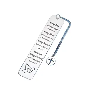 फैक्टरी थोक कस्टम बुकमार्क पुस्तक के लिए सरल शैली बुकमार्क स्टेनलेस स्टील धातु बुकमार्क