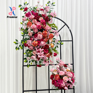 Arco Floral en Cascada Romántico y Cálido de Dos Piezas, Flor Artificial para Fiesta de Compromiso, Despedida de Soltera, Fondo para Fotomatón - Product Image 1