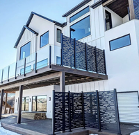 Panneau d'écran d'intimité extérieur en aluminium avec revêtement en poudre durable pour la décoration de patio, de jardin et de terrasse