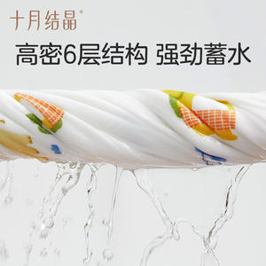 Caja de regalo de toallas de baño de gasa de algodón puro para bebé, con 4 toallas cuadradas para recién nacidos, de October Crystal. - Product Image 4