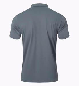 Chemise de golf antimicrobienne pour homme, respirante, tissée, à manches courtes, imprimée, motif uni, séchage rapide 5A, coton mercerisé - Product Image 6