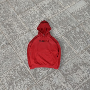 Sweat-shirt à capuche surdimensionné en molleton 100% coton, avec logo brodé personnalisé, vintage, délavé à l'acide, effet usé, lettres - Product Image 4