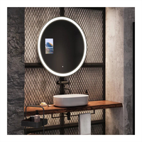 Nouveautés : Miroir intelligent Android rectangulaire moderne avec écran tactile LED, miroir magique pour l'exercice et la télévision, couleur argent, pour salle de bain