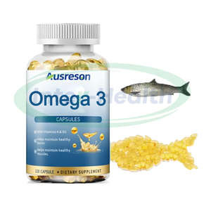 Ausreson OEM <span class=keywords><strong>Vegan</strong></span> <span class=keywords><strong>Omega</strong></span>-<span class=keywords><strong>3</strong></span> <span class=keywords><strong>6</strong></span> <span class=keywords><strong>9</strong></span> EPA DHA Softgel lal takviyeleri 500mg 1000mg limon aromalı balık yağı <span class=keywords><strong>omega</strong></span> <span class=keywords><strong>3</strong></span> Softgels kapsül - Product Image 1