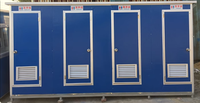 Toilettes mobiles au design moderne personnalisées Structure en acier préfabriquée chinoise pour l'extérieur Zones panoramiques Panneau sandwich en acier